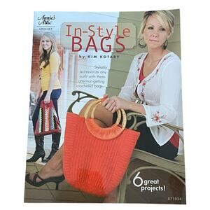 Annie’s Attic Crochet In Style Bags Handbags Pattern Booklet Knitting Yarn Craft